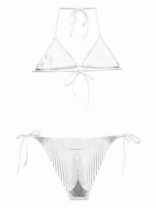 Bikini set printed pinstripe body morphing JEAN PAUL GAULTIER | 25/33-F-BS021J5710100